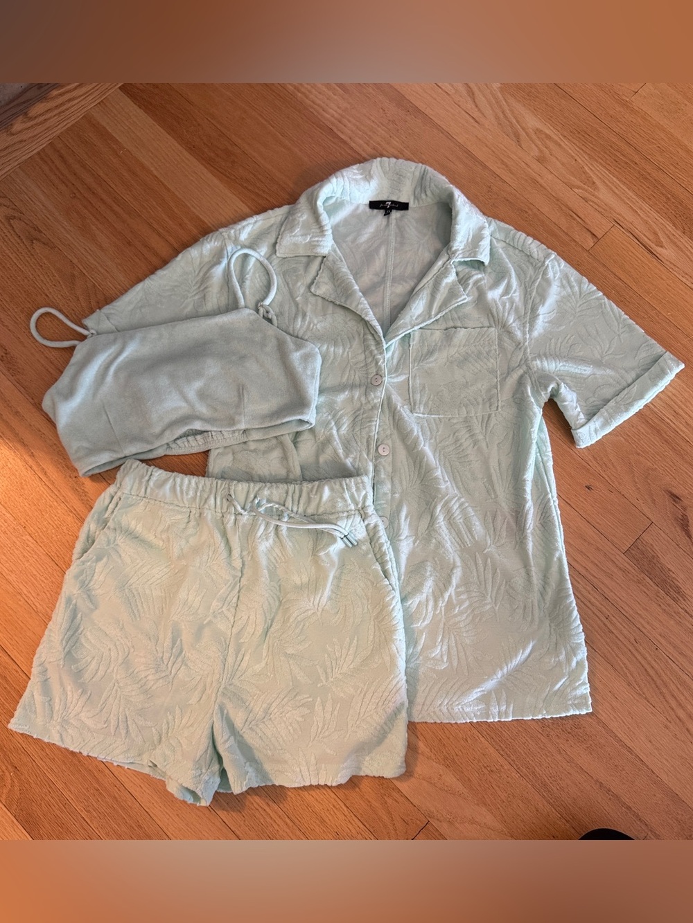 7 For All Mankind Light Mint 3-Piece Summer Set
